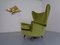Italian Mohair Wingback Chair, 1950s 2