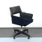 Vintage Velvet and Leather Adjustable Desk Chair, Italy, 1950s, Image 8