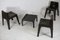 Fibreglass Chocolate Color Chairs and Coffee Table, France, 1970s, Set of 4, Image 12