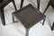 Fibreglass Chocolate Color Chairs and Coffee Table, France, 1970s, Set of 4 16