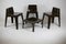 Fibreglass Chocolate Color Chairs and Coffee Table, France, 1970s, Set of 4, Image 18