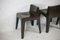 Fibreglass Chocolate Color Chairs and Coffee Table, France, 1970s, Set of 4, Image 4