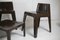 Fibreglass Chocolate Color Chairs and Coffee Table, France, 1970s, Set of 4, Image 5