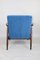 Blauer Vintage Vintage Sessel, 1970er 4