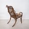 Straw and Curved Wood Armchair, Vienna 21