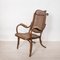 Straw and Curved Wood Armchair, Vienna, Image 1