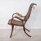 Straw and Curved Wood Armchair, Vienna 22