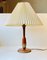 Scandinavian Modern Table Lamp in Walnut and Brass, 1950s 1
