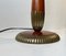 Scandinavian Modern Table Lamp in Walnut and Brass, 1950s 4