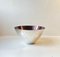 Mid-Century Bowl in Silver Plate & Purple Enamel from Dgs, 1950s 2