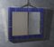 Murano Periwinkle Glass and Brass Wall Mirror, 1980s, Image 6