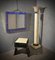 Murano Periwinkle Glass and Brass Wall Mirror, 1980s, Image 2