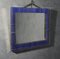 Murano Periwinkle Glass and Brass Wall Mirror, 1980s 9