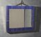 Murano Periwinkle Glass and Brass Wall Mirror, 1980s 10