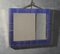 Murano Periwinkle Glass and Brass Wall Mirror, 1980s, Image 10