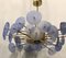 Murano Periwinkle Glass Round Chandelier, 1980 2