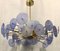 Murano Periwinkle Glass Round Chandelier, 1980, Image 8