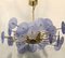 Murano Periwinkle Glass Round Chandelier, 1980 3