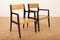 Framed Hardwood Painted Black Chairs from Horgen Glarus., Set of 2 5