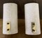 Vintage Flat Tubular Wall Lamps in White Granular Plastic with Brass Mounts, 1970s, Set of 2, Image 1