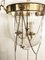 Empire Glass & Bronze Ceiling Lamp, 1810s 4
