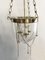 Empire Glass & Bronze Ceiling Lamp, 1810s 2