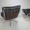 Vintage Sessel aus Leder & Chrom, 1970er, 2er Set 4