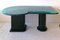 Postmodern American Faux Malachite Lacquered Asymmetric Desk / Dining Table, 1980s 3