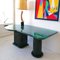 Postmodern American Faux Malachite Lacquered Asymmetric Desk / Dining Table, 1980s 4