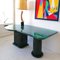 Postmodern American Faux Malachite Lacquered Asymmetric Desk / Dining Table, 1980s, Image 4