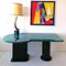 Postmodern American Faux Malachite Lacquered Asymmetric Desk / Dining Table, 1980s 12