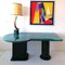 Postmodern American Faux Malachite Lacquered Asymmetric Desk / Dining Table, 1980s, Image 12