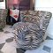 Large Vintage Zebra Print Swivel-and-Return Lounge Chairs from Younger Furniture, USA, 1980s, Set of 2, Image 12