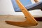Sedia a dondolo grande modello Boomerang di Mogens Kold, Danimarca, anni '60, Immagine 9