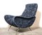 Italian Black Lounge Chair, 1950s 1