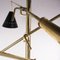 Italian Floor Lamp with Articulated Arms, Adjustable Lacquered Brass Lampshade & Marble Base from Arredoluce 6