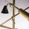 Italian Floor Lamp with Articulated Arms, Adjustable Lacquered Brass Lampshade & Marble Base from Arredoluce, Image 6