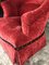 Fauteuil Crapaud Napoléon III en Velours Rouge, 1940s 5