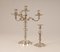 18th Century Sterling Silver Italian Rococo Style Candelabra, Set of 2, Image 1