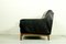 Vintage Black Leather Sofa, Set of 2, Image 5