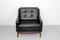 Vintage Black Leather Sofa, Set of 2 11