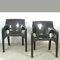 Darkbrown Gaudi Chairs by Vico Magistretti for Artemide, Set of 2, Image 1