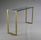 Hollywood Regency Brass and Glass Console by Peter Ghyczy 1