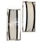 Italian Modernist Black and White Wall Sconces, 1980s, Set of 2 1