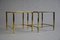 Mid-Century Modern Brass Nesting Tables Attributed to Maison Jansen, Set of 3, Image 9