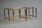 Mid-Century Modern Brass Nesting Tables Attributed to Maison Jansen, Set of 3, Image 5