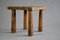 Vintage Four-Legged Oak Stool in the Style of Charlotte Perriand, Image 6
