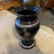 Italian Art Deco Silvered Black Glass Vase, 1930s 6