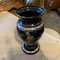 Italian Art Deco Silvered Black Glass Vase, 1930s, Image 6