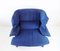 Portovenere Lounge Chair in Blue by Vico Magistretti for Cassina 14